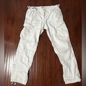 American Eagle White Cargo Pants Size 6